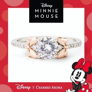 Disney Minnie Mouse Bow ring, 925 Sterling Silver Charmed Aroma